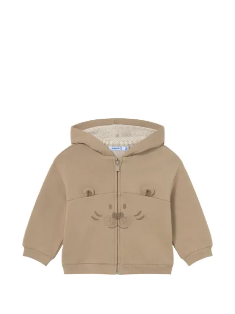 Mayoral animal-motif zip-up hoodie