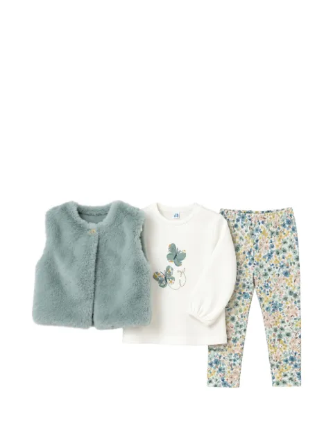 Mayoral butterfly-motif gilet and trousers set