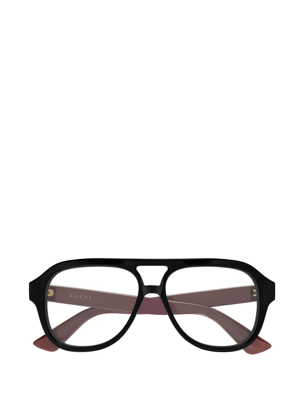 Gucci Eyewear Interlocking G pilot-frame glasses - Schwarz