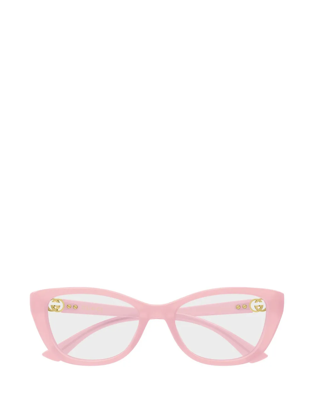 Gucci Eyewear lunettes de vue à monture papillon et logo GG entrelacé - Rose Gucci Eyewear lunettes de vue à monture papillon et logo GG entrelacé - Rose