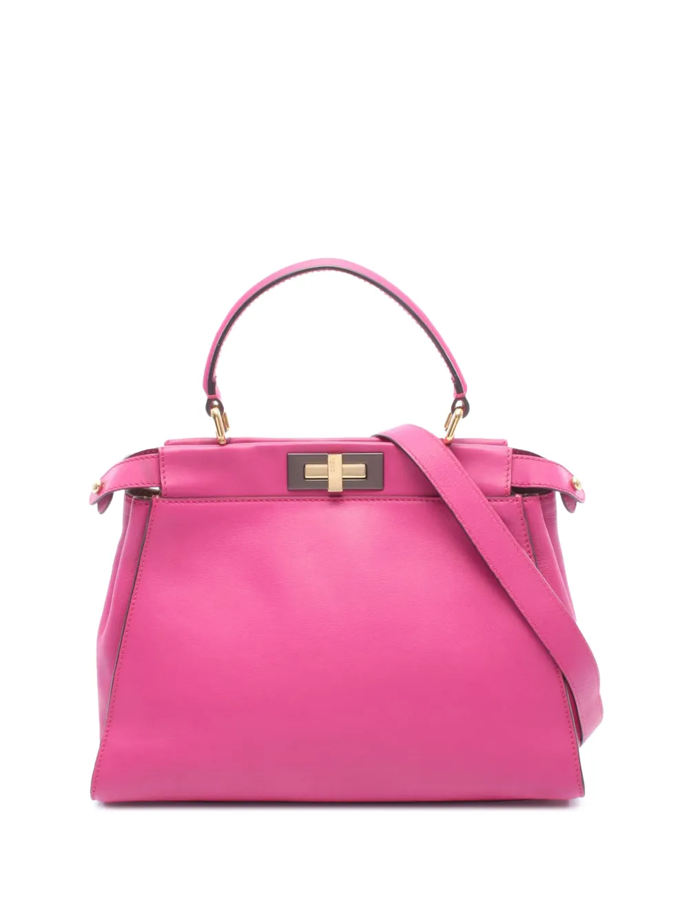 Fendi Pre-Owned 2000-2010 Medium Leather Peekaboo Iconic satchel - Pink