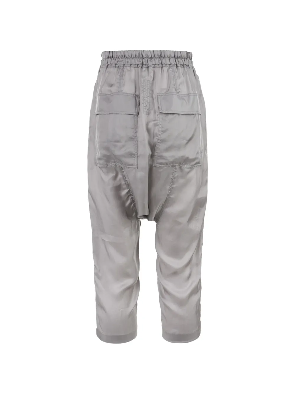 Rick Owens dropped-crotch drawstring-waist trousers Grijs
