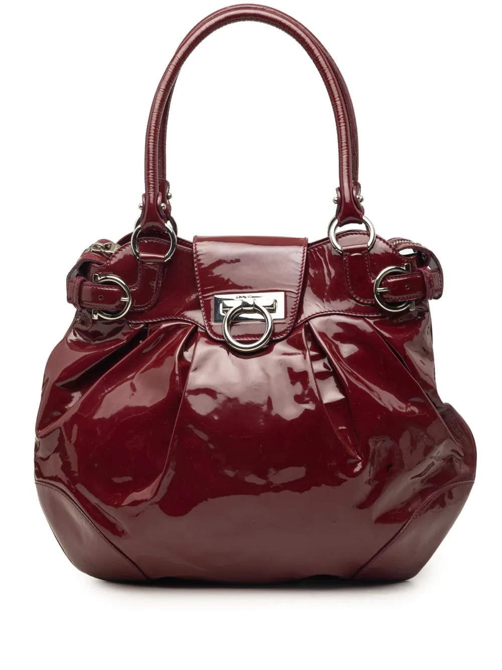 Ferragamo Pre-Owned 2000-2010 Patent Gancini Marisa handbag - Rosso