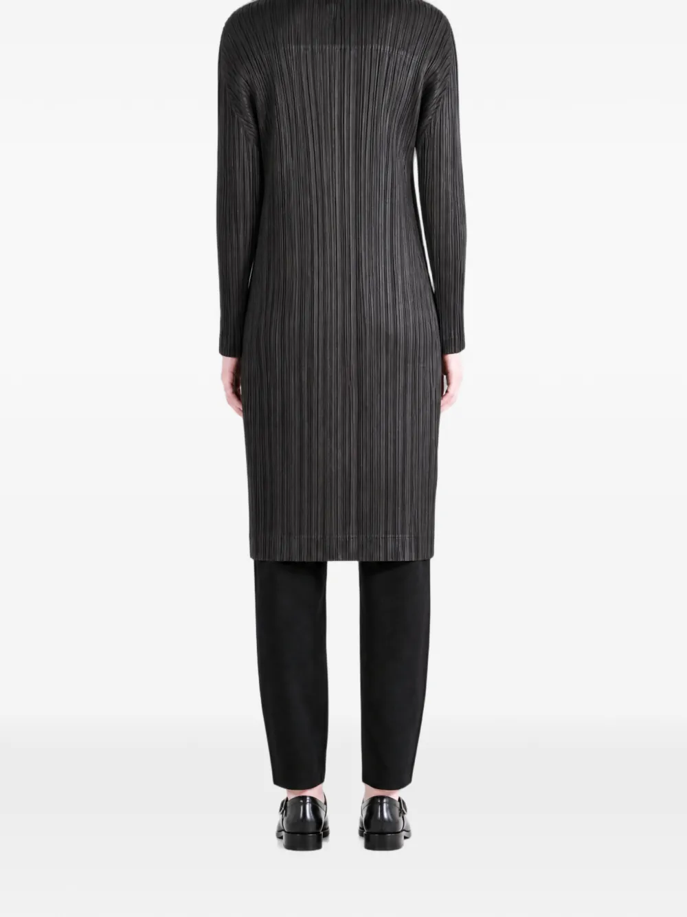 Pleats Please Issey Miyake Jack met enkele knoop en plissé-effect Grijs