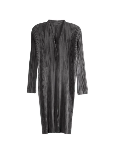 Pleats Please Issey Miyake plissé-effect single-button jacket