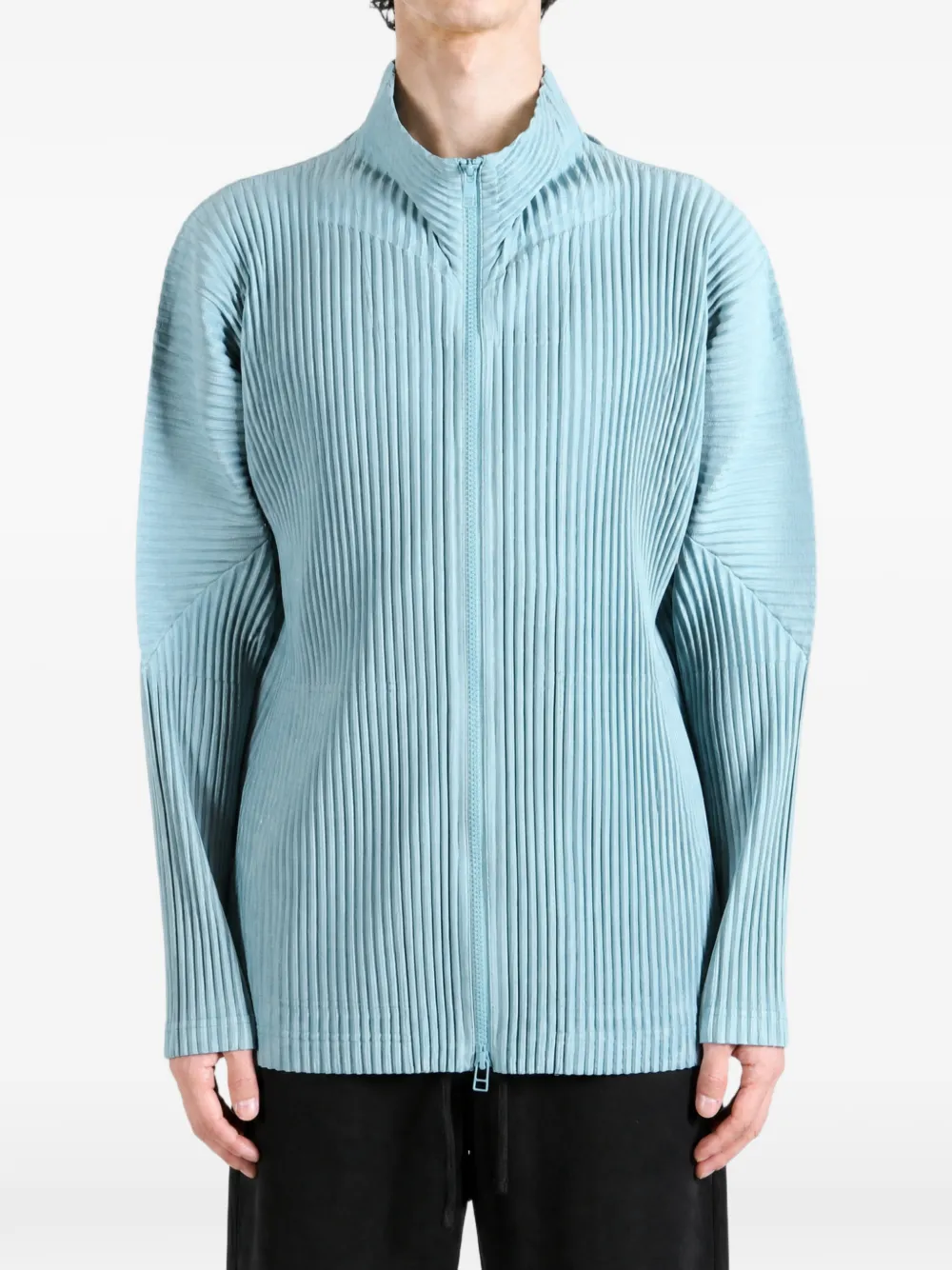 Homme Plissé Issey Miyake Geplooid jack Blauw