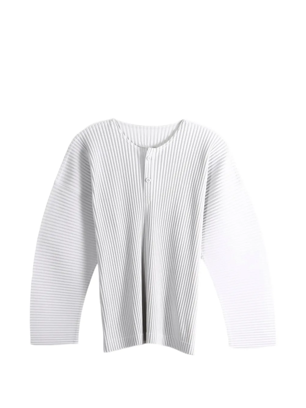 Homme Plissé Issey Miyake plissé-effect henley T-shirt