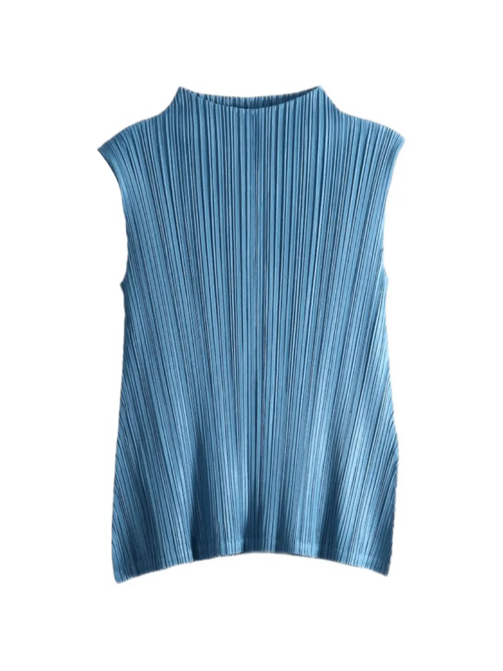 Pleats Please Issey Miyake Mellow mouwloze top Blauw