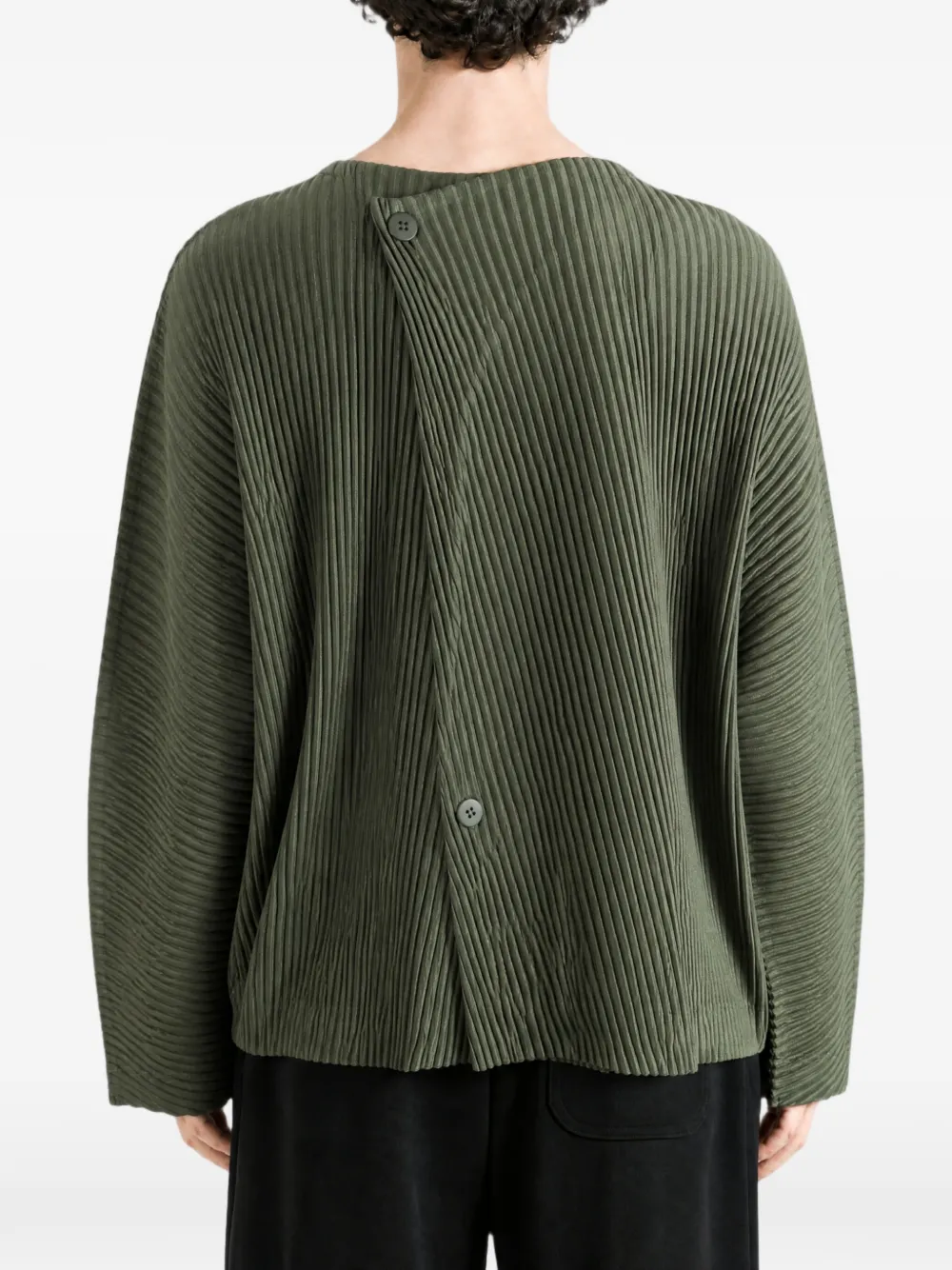 Homme Plissé Issey Miyake Slash vest met plissé-effect Groen