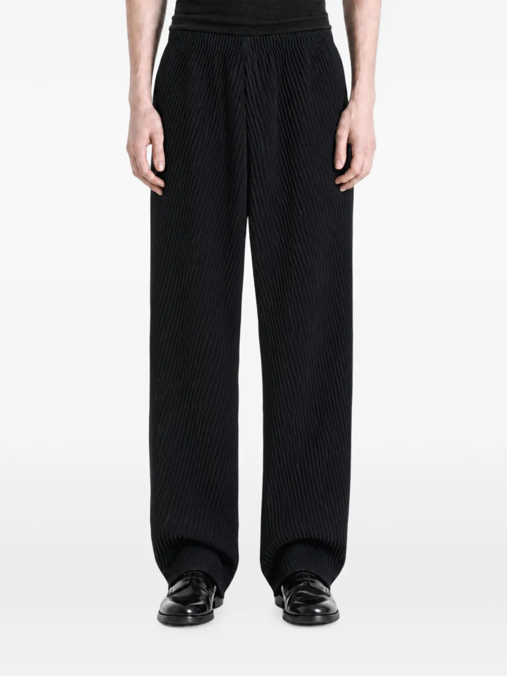 Homme Plissé Issey Miyake Slash pleated straight-leg trousers