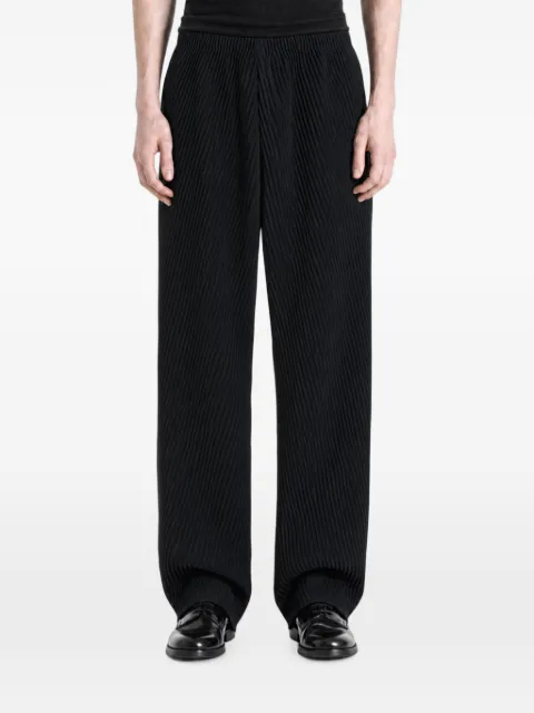 Homme Plissé Issey Miyake Slash pleated straight-leg trousers