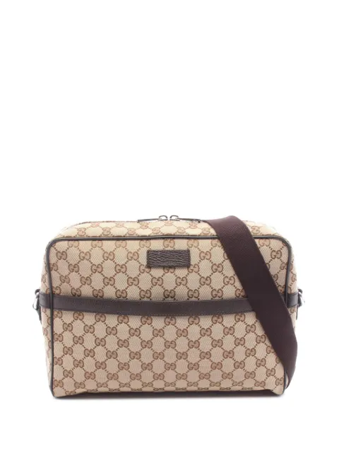 Gucci Pre-Owned bolsa crossbody Messenger de lona con GG 2016-2026