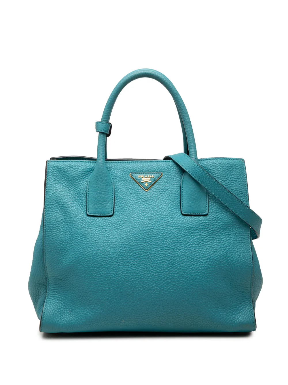 Prada Pre-Owned 2010-2026 Vitello Daino Open Convertible Tote satchel - Blu