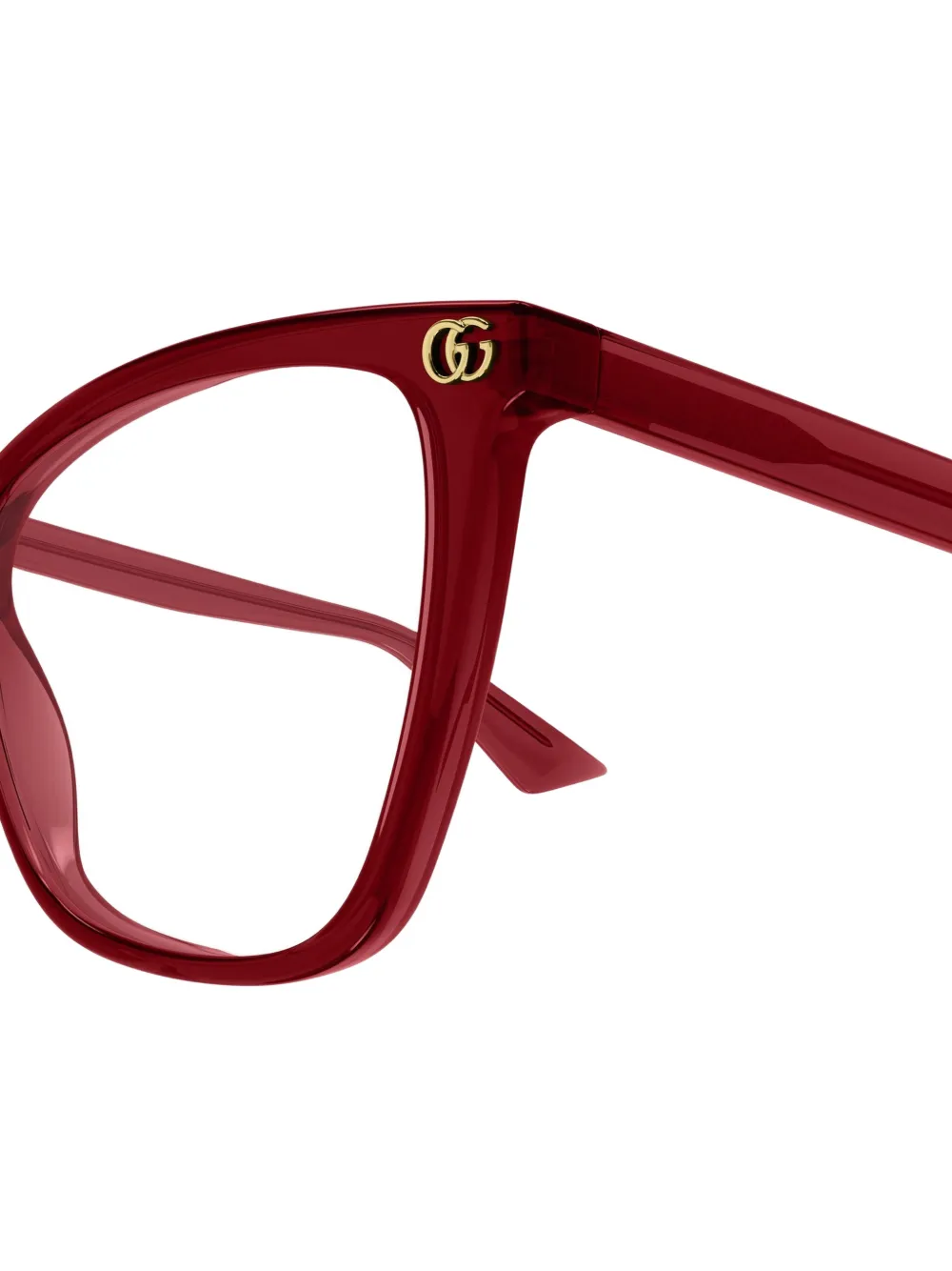 Gucci Eyewear Double G bril met cat-eye montuur Rood