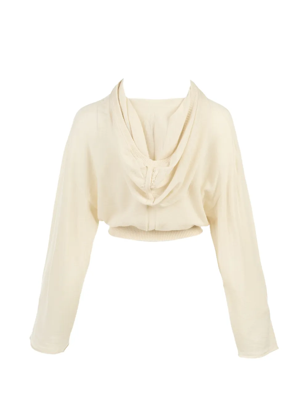 Rick Owens cropped hoodie Beige