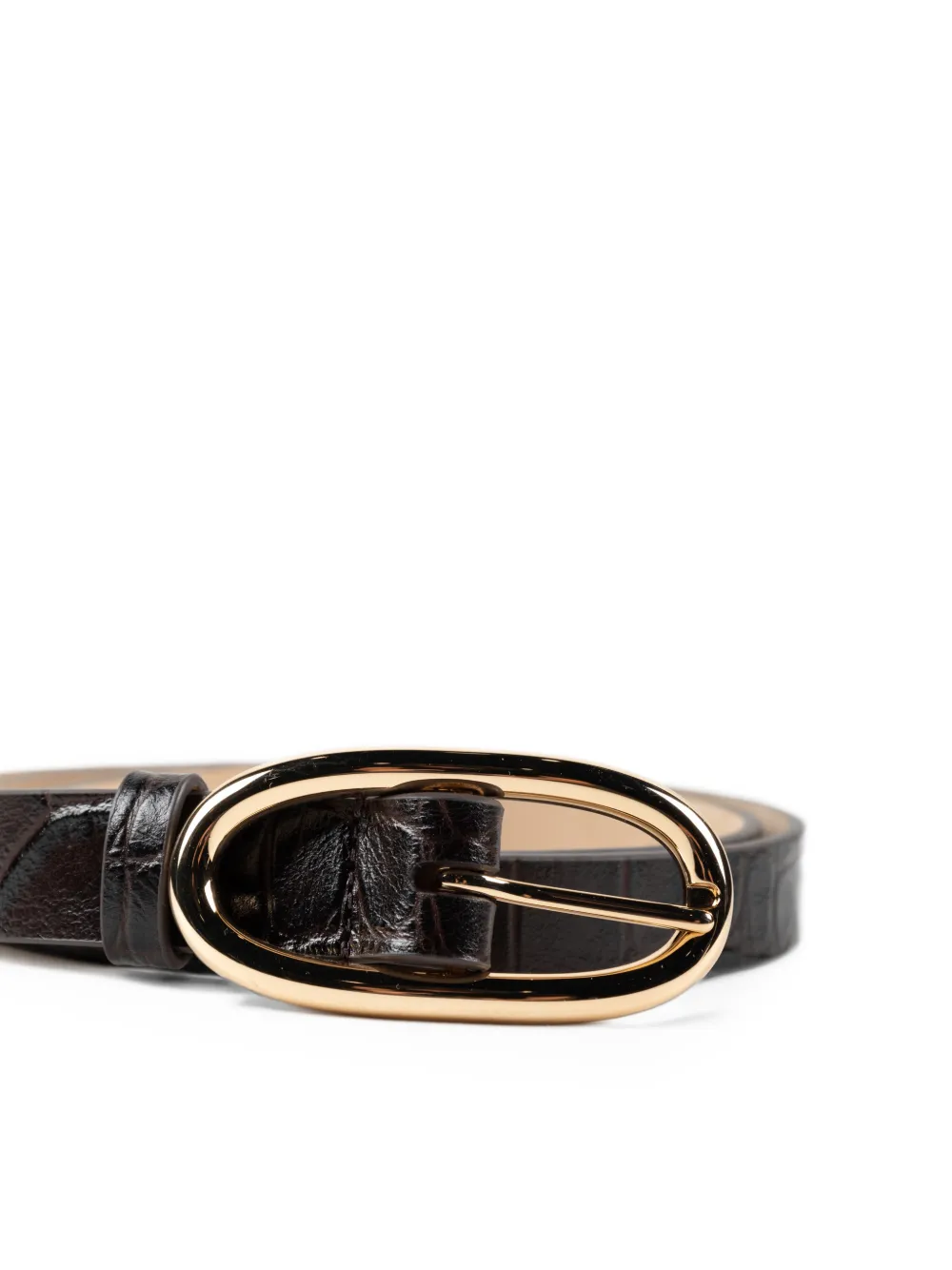 Tory Burch Gespriem met krokodillen-reliëf Bruin