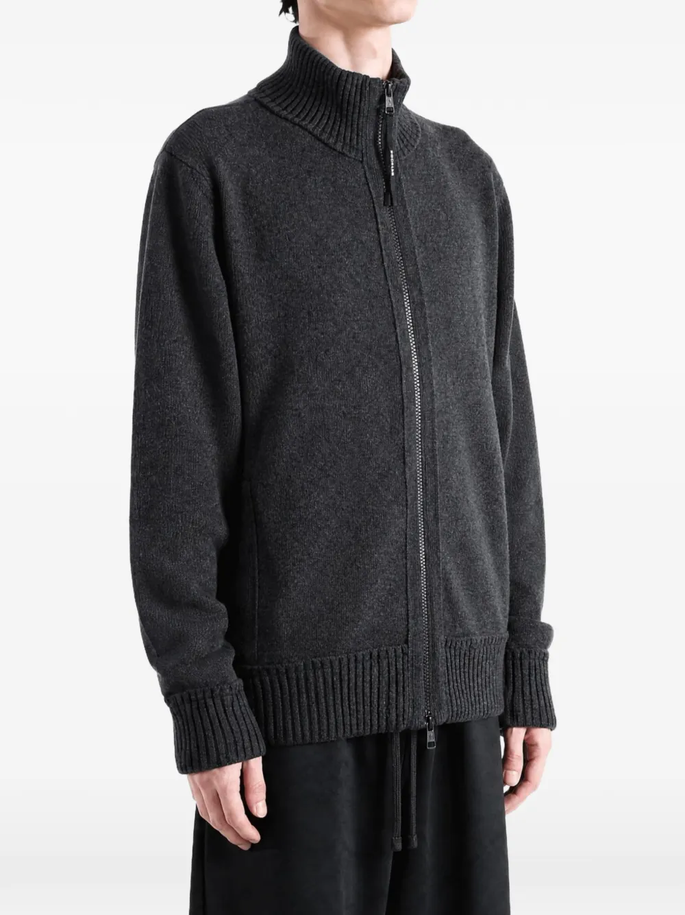 Moncler Vest met logopatch en rits Grijs