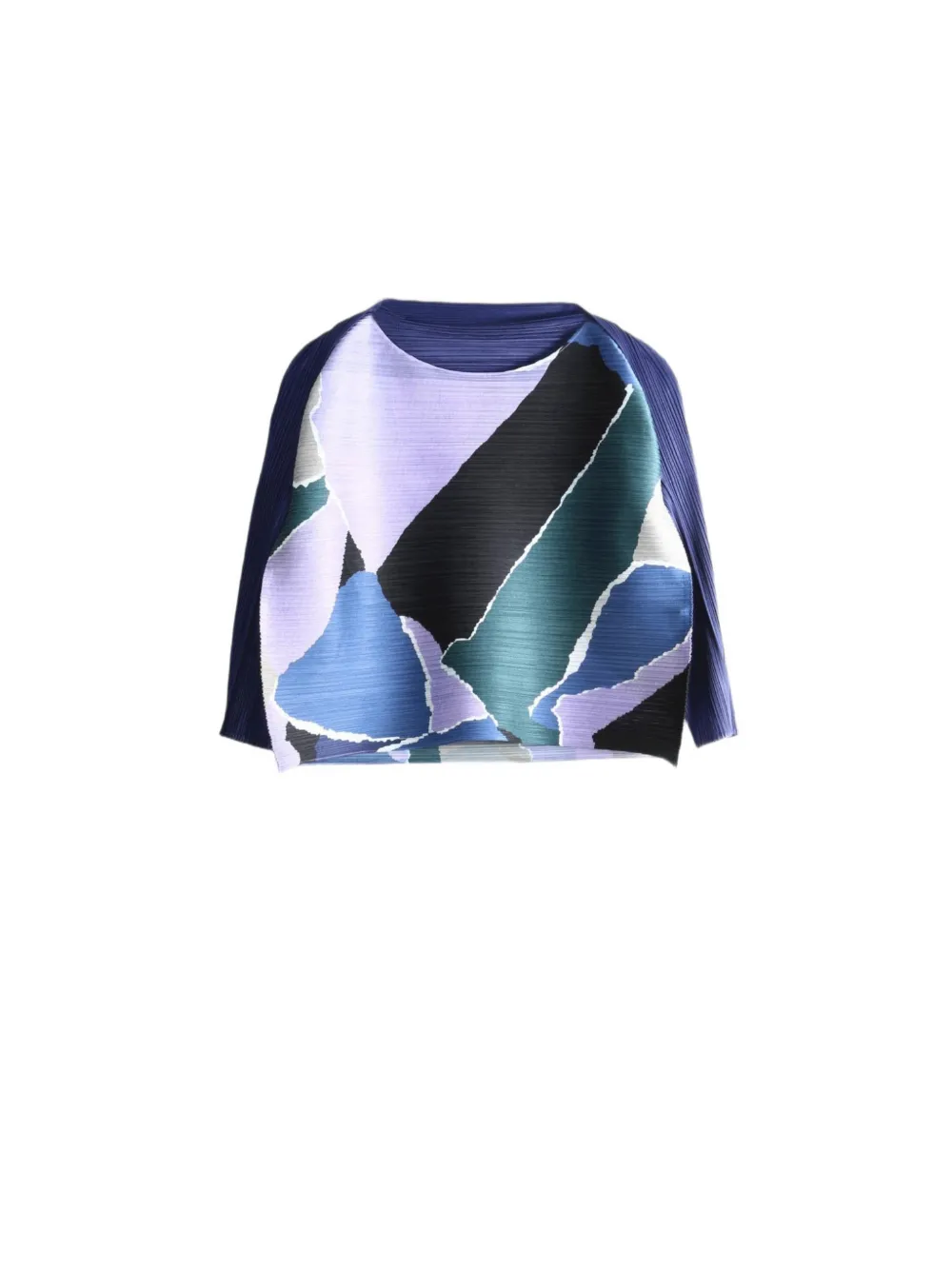Pleats Please Issey Miyake Surprise! abstract-print pleated top - Viola