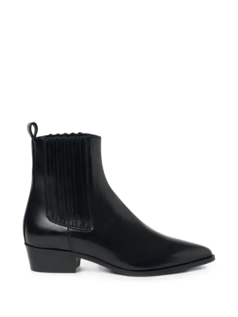 Scarosso Olivia pleated leather Chelsea boots