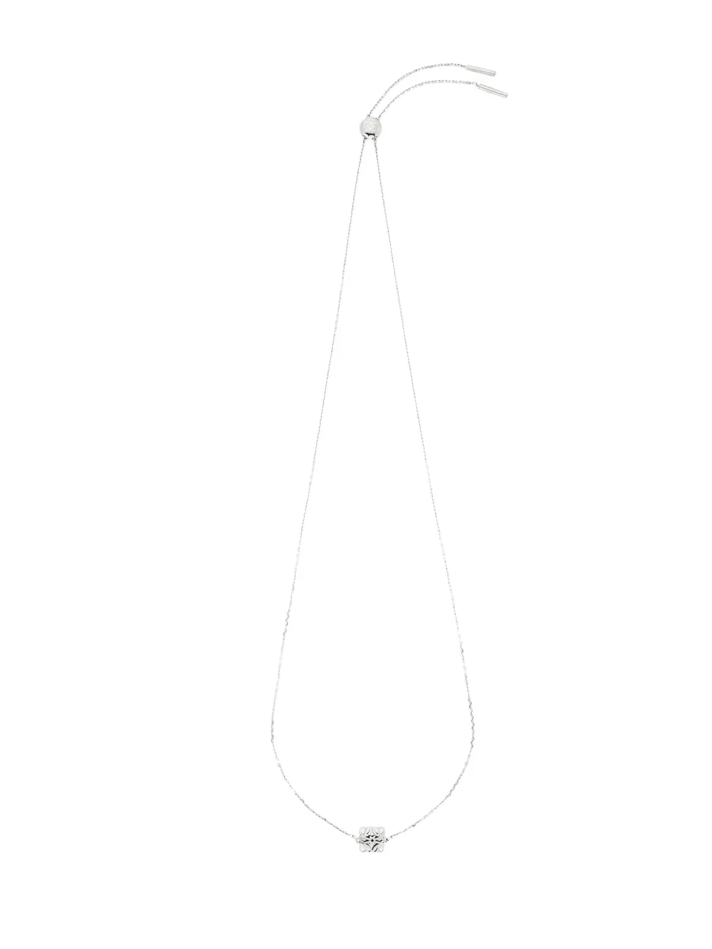 LOEWE Anagram Bombé Halskette mit Logo-Anhänger - Silber