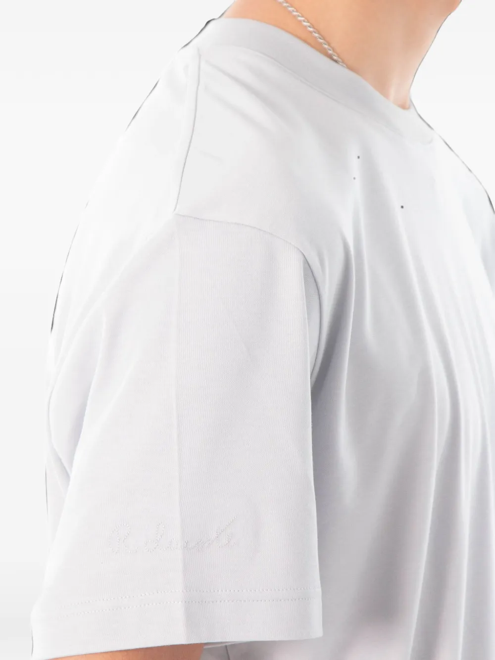 Lacoste T-shirt met geborduurd logo Grijs