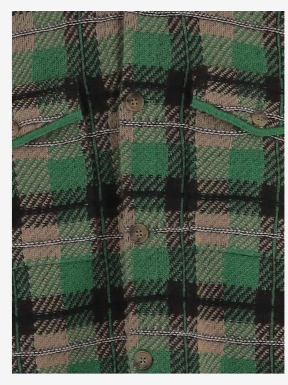 Guest In Residence Geruite kasjmieren blouse Groen