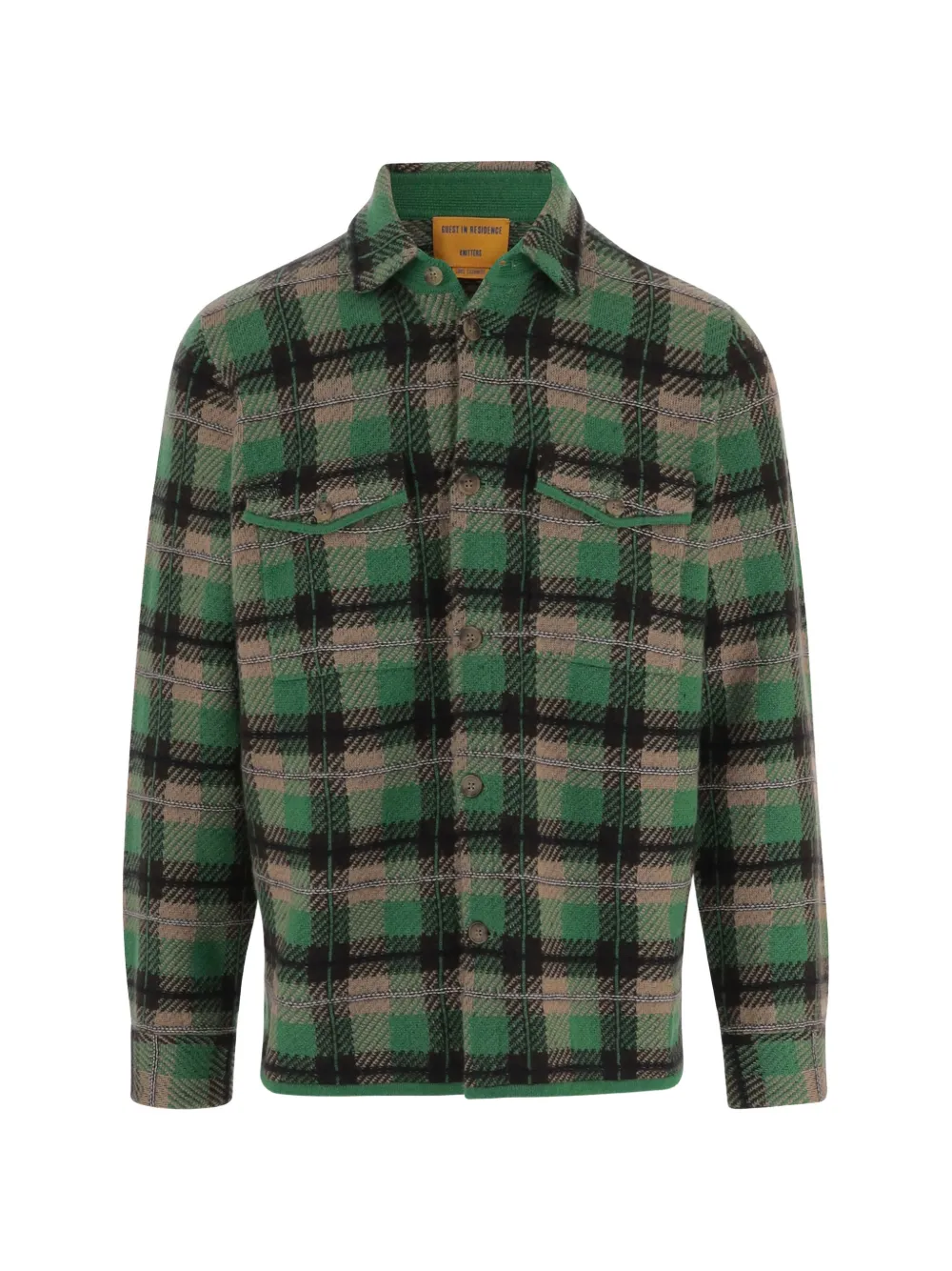 Guest In Residence check-pattern cashmere shirt