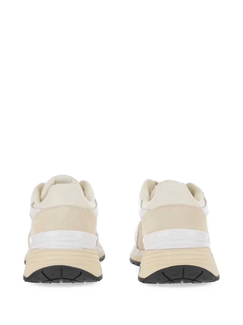 Ea7 Emporio Armani OTG logo-print panelled sneakers Beige