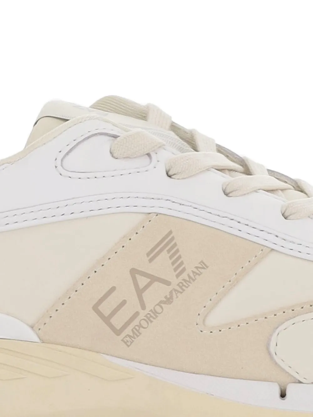Ea7 Emporio Armani OTG logo-print panelled sneakers Beige
