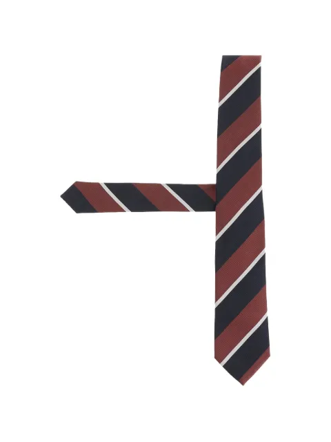BOSS silk-blend tie with diagonal stripes