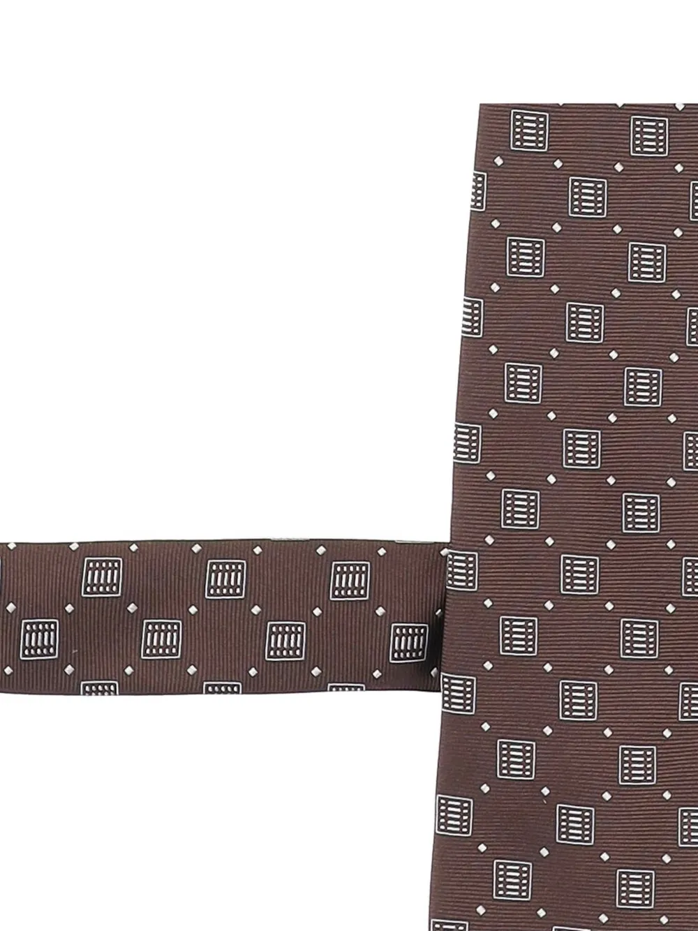BOSS geometric-print tie Bruin