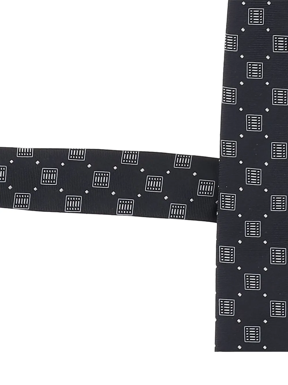 BOSS geometric-pattern tie Blauw