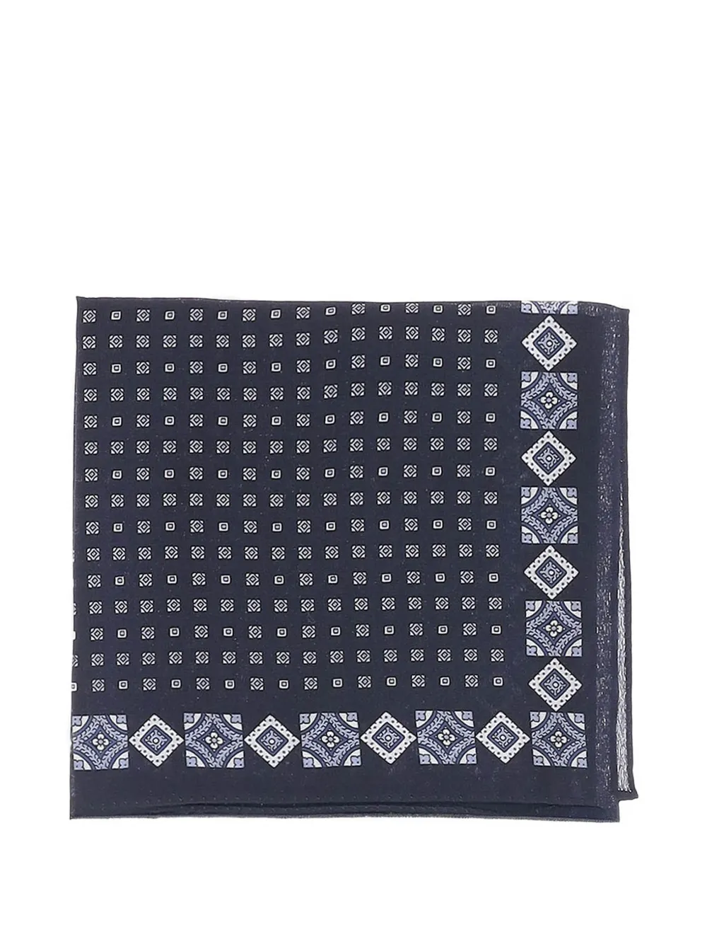 BOSS geometric-print pocket square - Blu