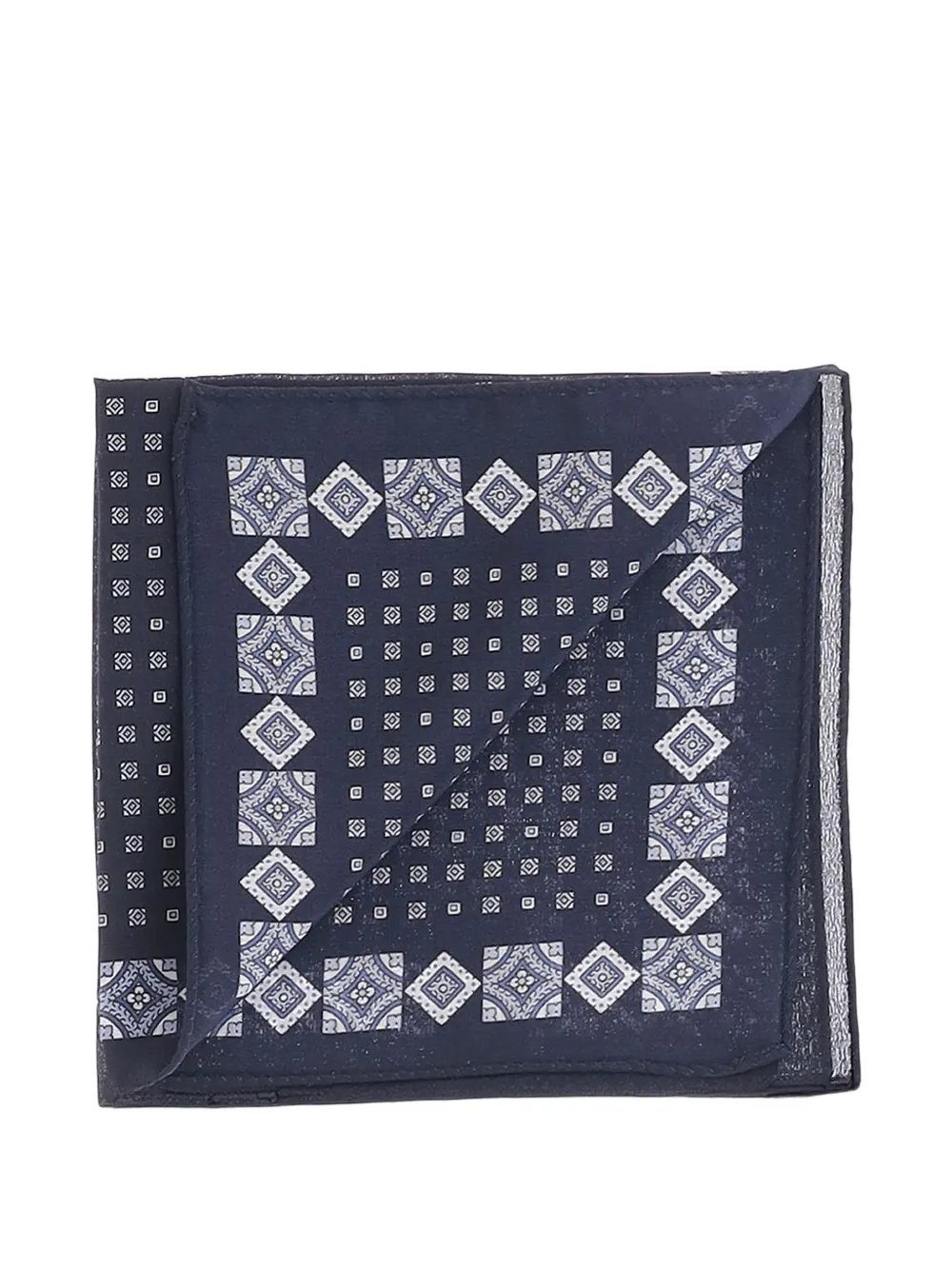 BOSS Pochet met geometrische print Blauw