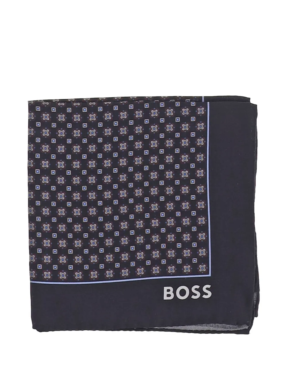 BOSS Fazzoletto da taschino con stampa geometrica - Blu