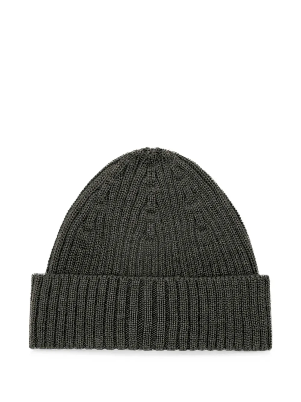 Maison Kitsuné Ribgebreide muts Grijs