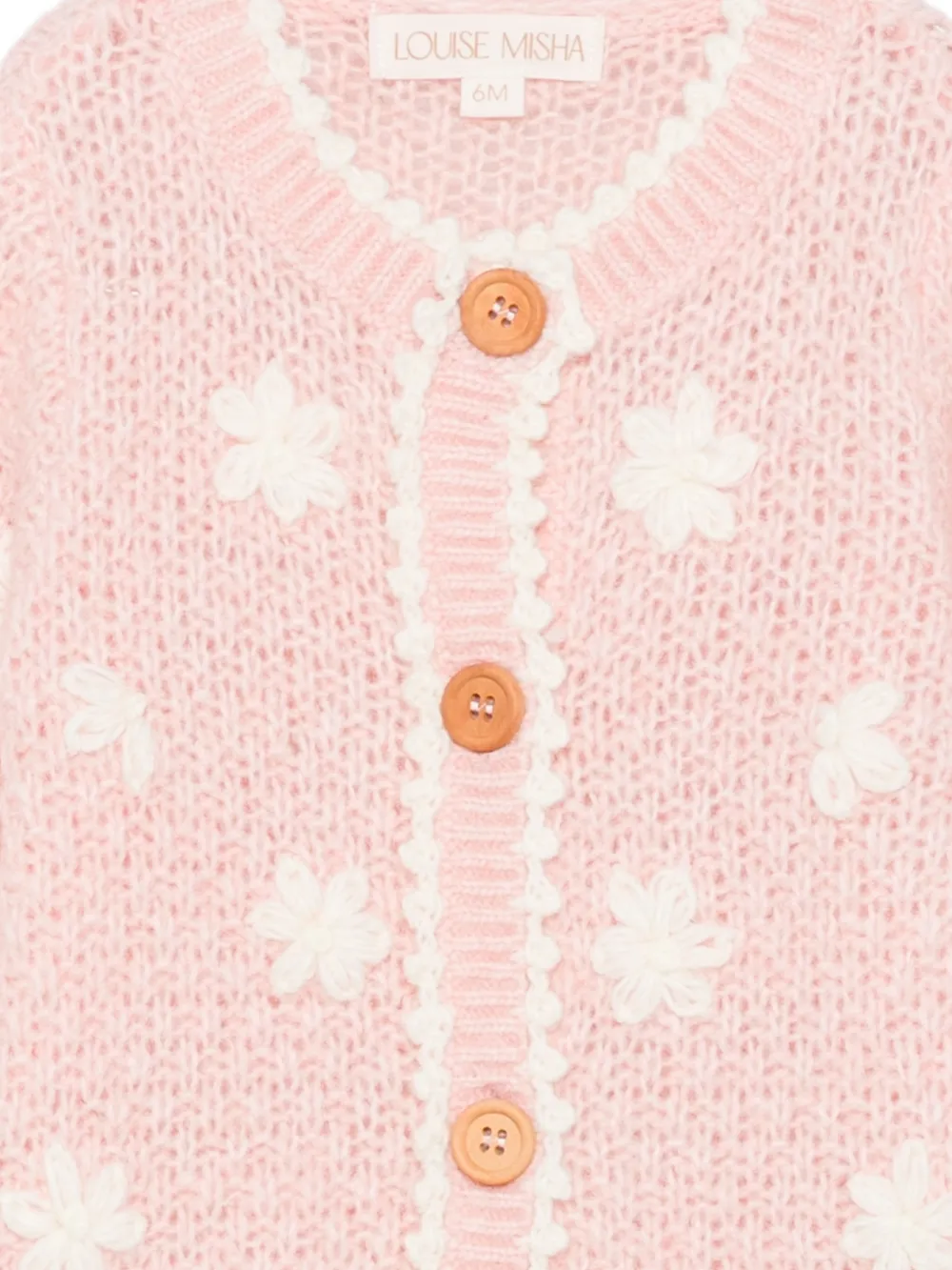 LOUISE MISHA KIDS Shorts met geborduurde bloemen en gewelfde afwerking Roze