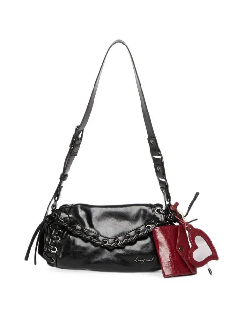 Desigual Galaxy lace-up logo-plaque shoulder bag
