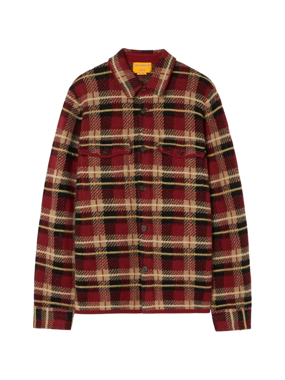 Guest In Residence plaid cashmere shirt - Red