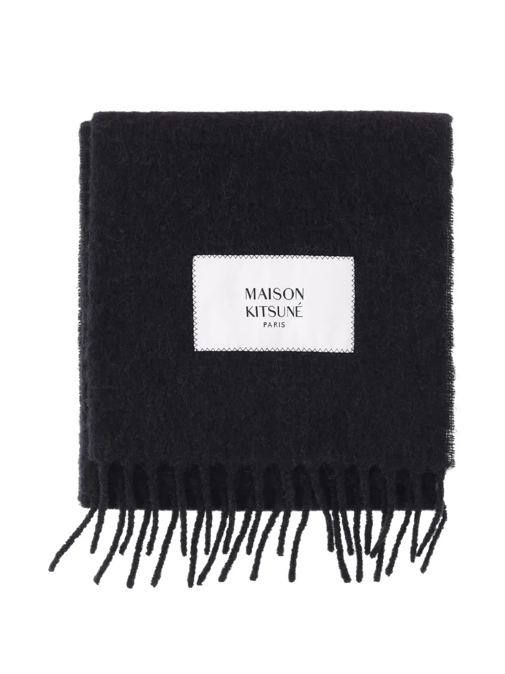 Maison Kitsuné fringed alpaca-blend scarf