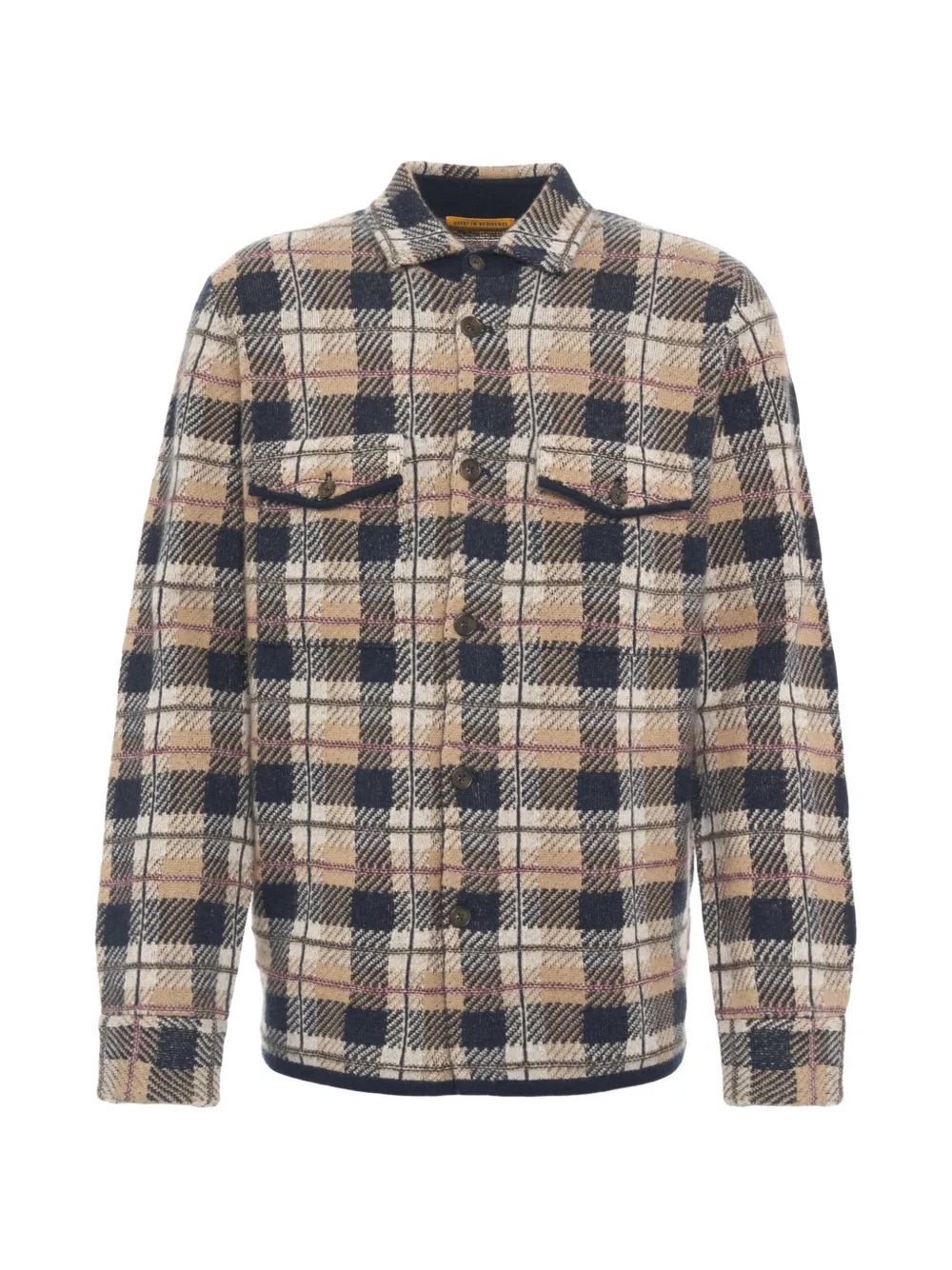 Guest In Residence check-pattern cashmere shirt