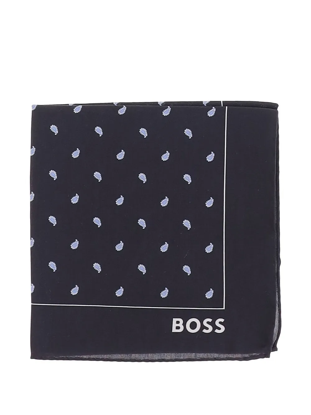 BOSS Fazzoletto da taschino con stampa paisley - Blu