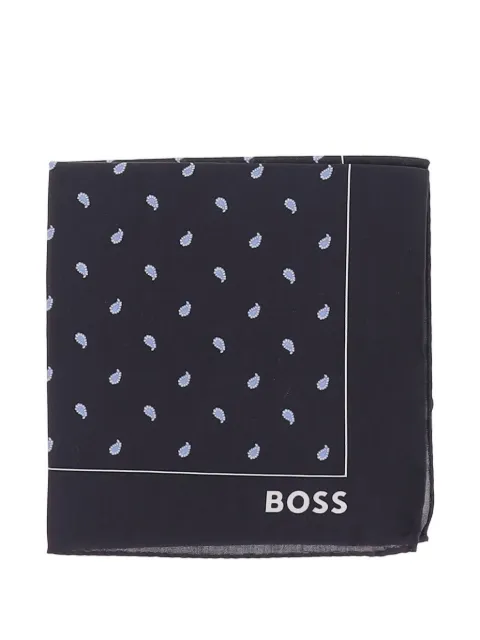 BOSS paisley-print pocket square
