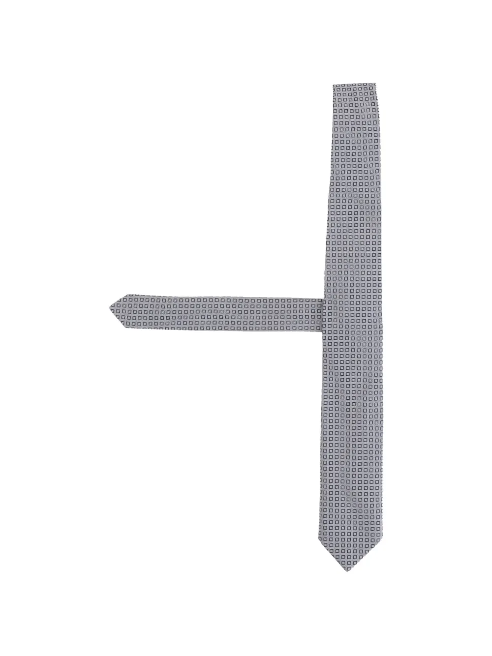 BOSS geometric-pattern silk-blend tie - Blu