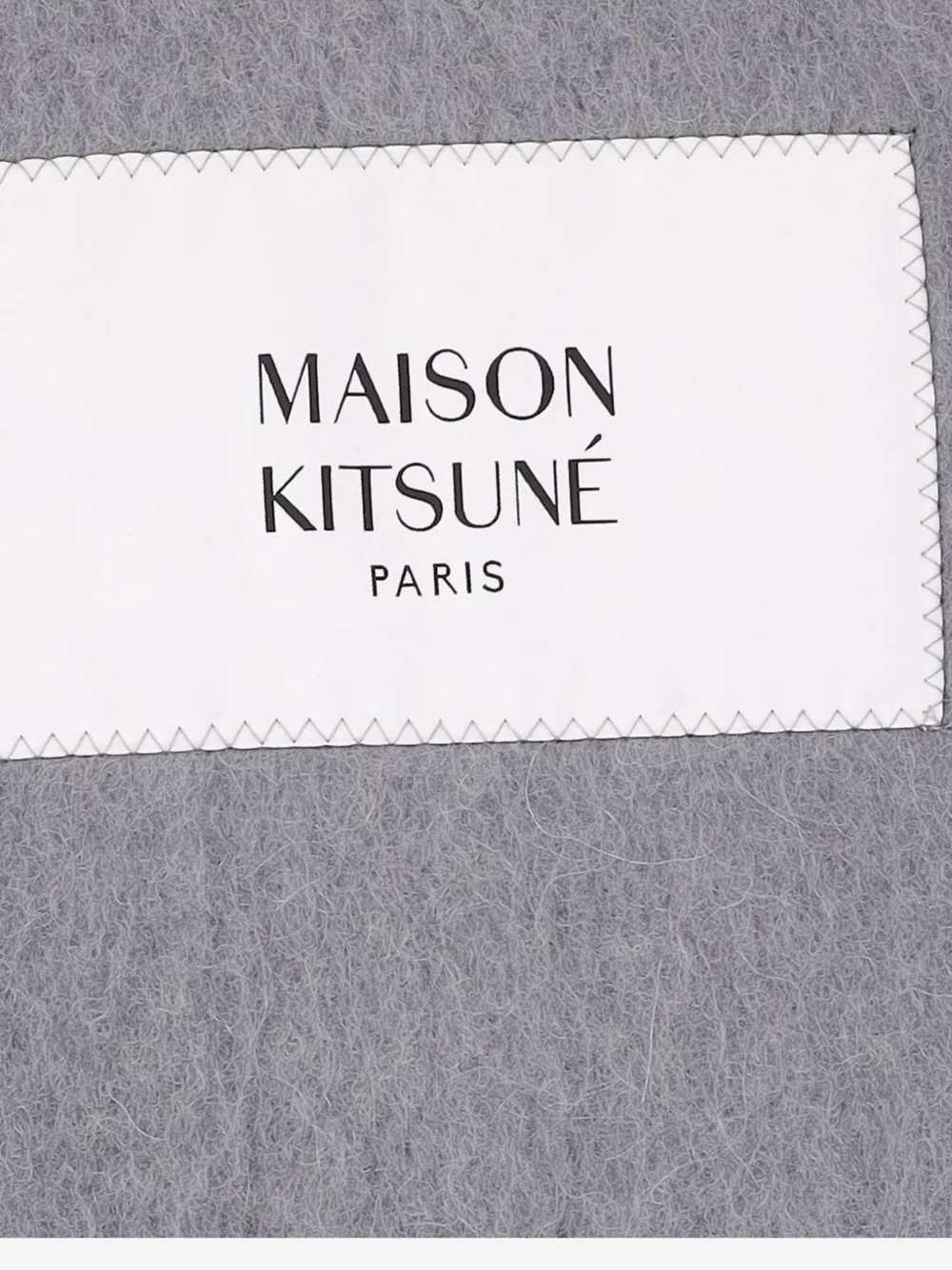 Maison Kitsuné Sjaal met franje Grijs