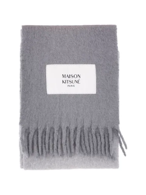 Maison Kitsuné fringed-edge scarf