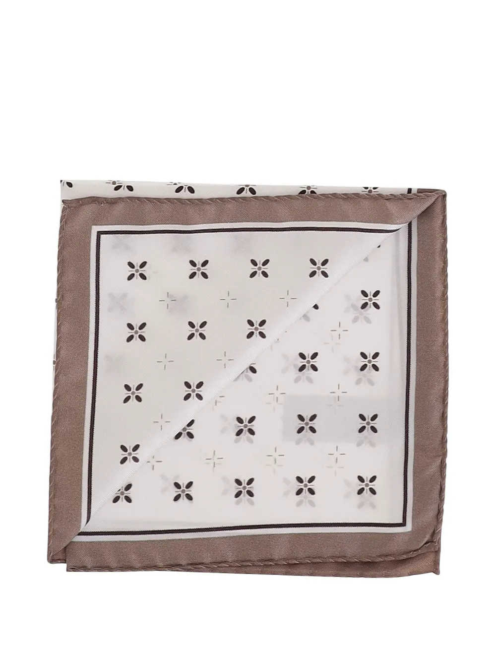 BOSS One silk pocket-square with printed-pattern