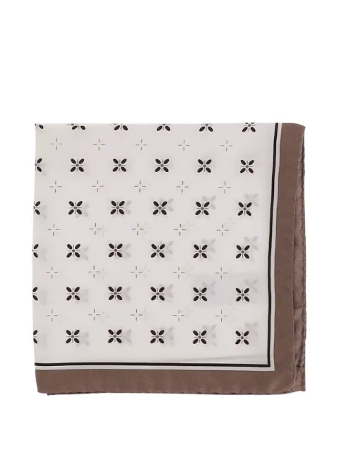 BOSS Boss One silk pocket-square with printed-pattern