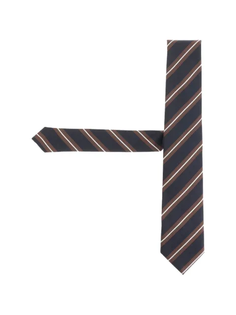 BOSS silk-blend tie with diagonal stripes