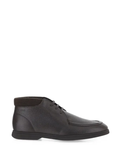BOSS grained-leather desert boots